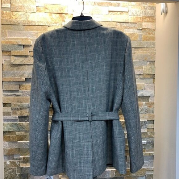 Tibi Belted Glen Check Blazer - Picture 5 of 8